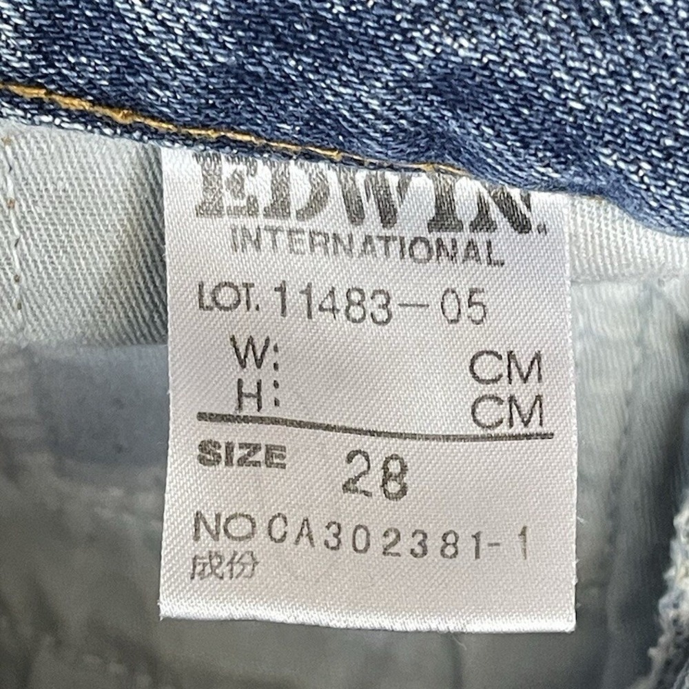 Edwin 503 Jeans Womens 28 Blue Medium Wash Straight Leg Denim Lot 11483-05 - Picture 4 of 12